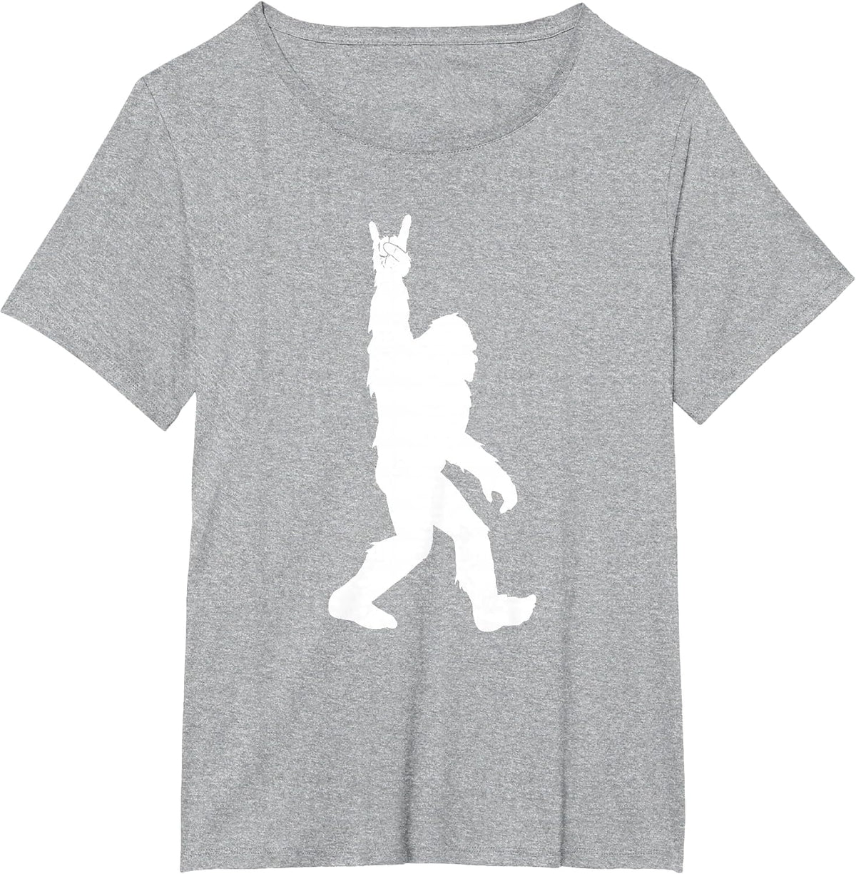 Funny Bigfoot Rock and Roll Tshirt for Sasquatch Believers T-Shirt - Heather Grey
