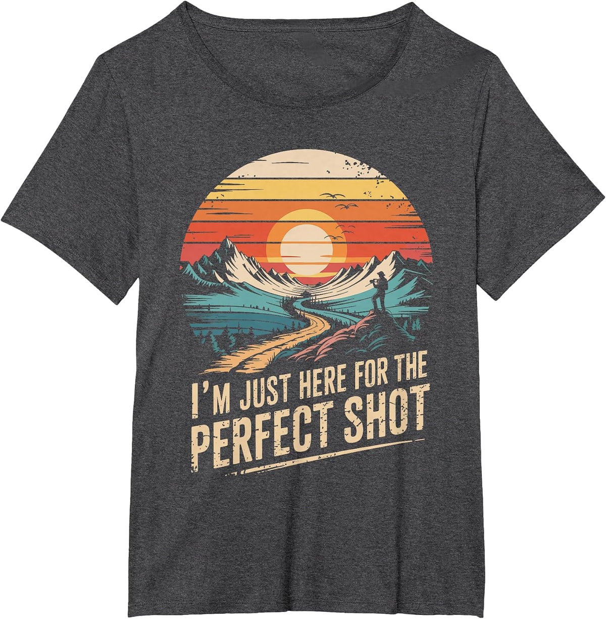 Photography Camera Humor for Photographer Photographing Lens T-Shirt - Dark Heather Grey