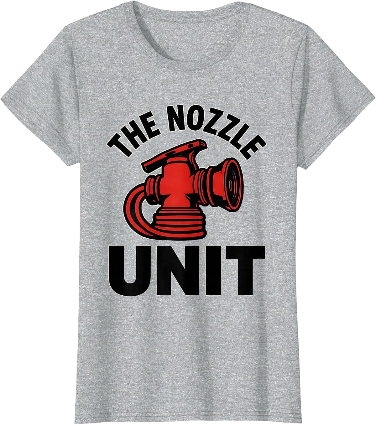 THE NOZZLE UNIT Funny Firefighter Tribute Gift Kids T-Shirt - Heather Grey