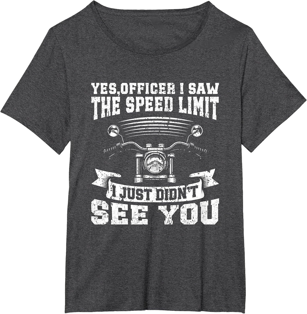 Funny Motorcycle Lover Graphic Women Men Motorbike Rider T-Shirt - Dark Heather Grey