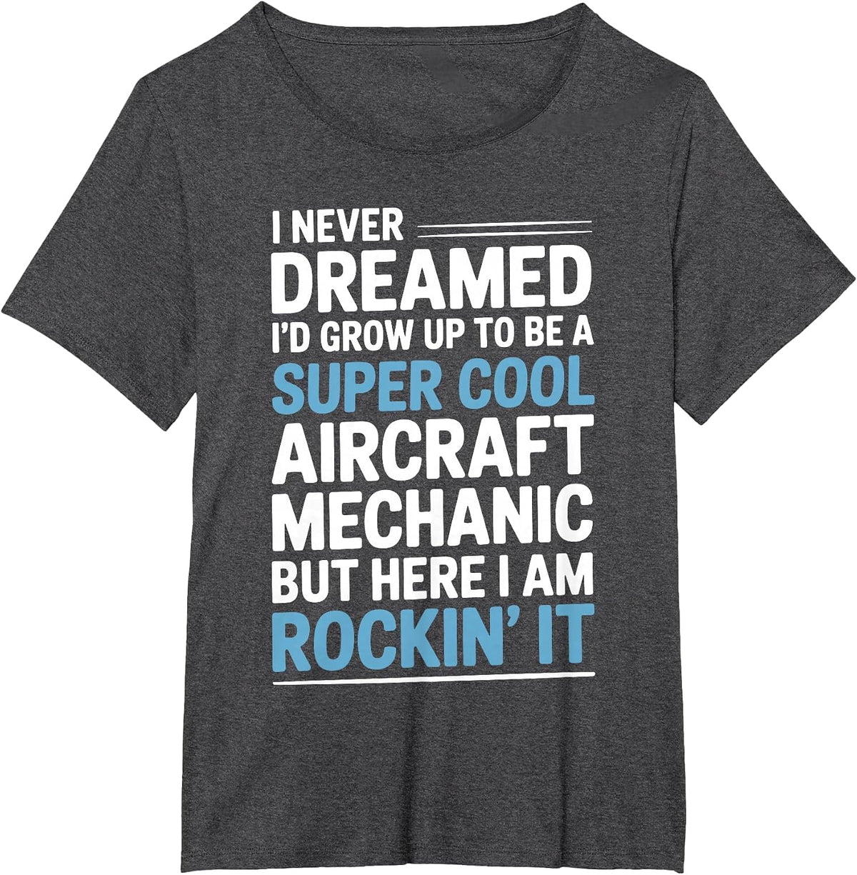 Cool Aircraft Mechanic Art for Men Women Aircraft Technician T-Shirt - Dark Heather Grey