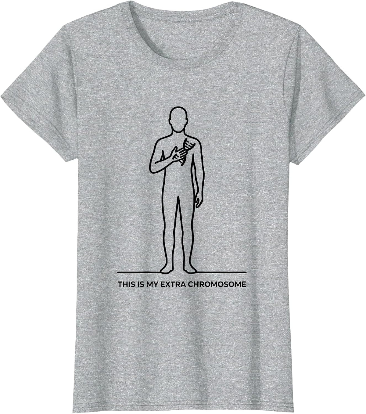 Women's This Is My Extra Chromosome Inspirational Down Syndrome T-Shirt - Heather Grey