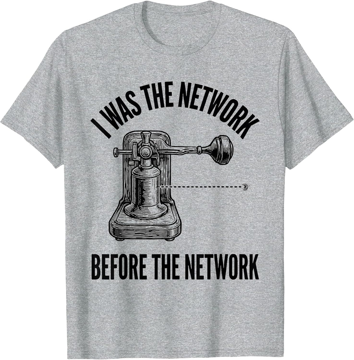 Men's I Was The Network Before The Network Funny Ham Radio T-Shirt - Heather Grey