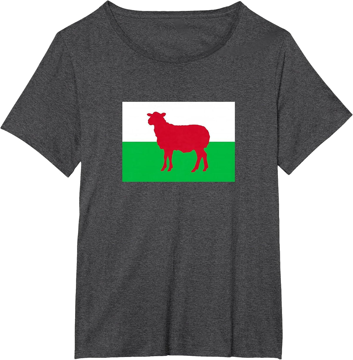 Welsh Sheep Wales Flag Funny Dragon Cymru Cardiff Wrexham T-Shirt - Dark Heather Grey