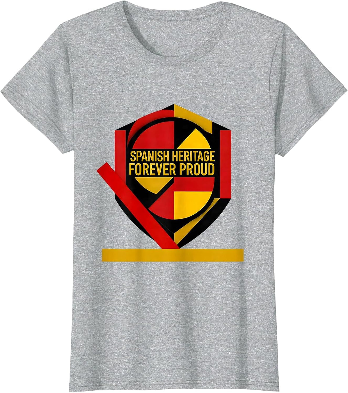 Spanish Heritage Forever Proud Celebration Design T-Shirt - Heather Grey
