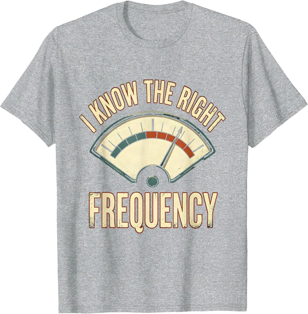 Men's I Know The Right Frequency Vintage Ham Radio Operator Humor T-Shirt - Heather Grey