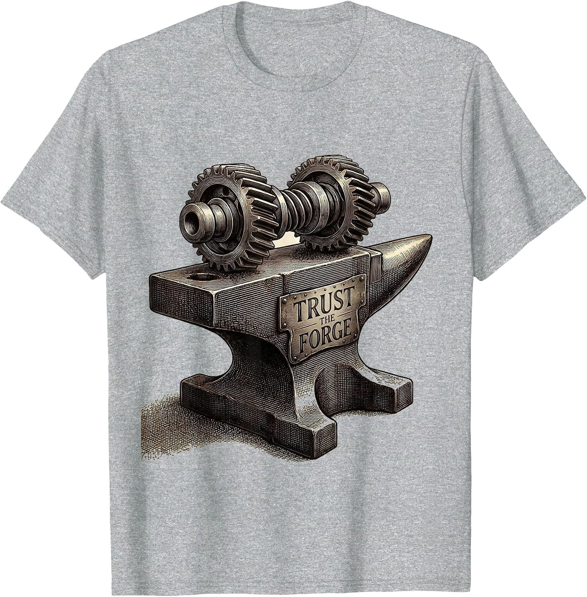 Men's Trust the Forge Valley Forge Automotive Design T-Shirt - Heather Grey