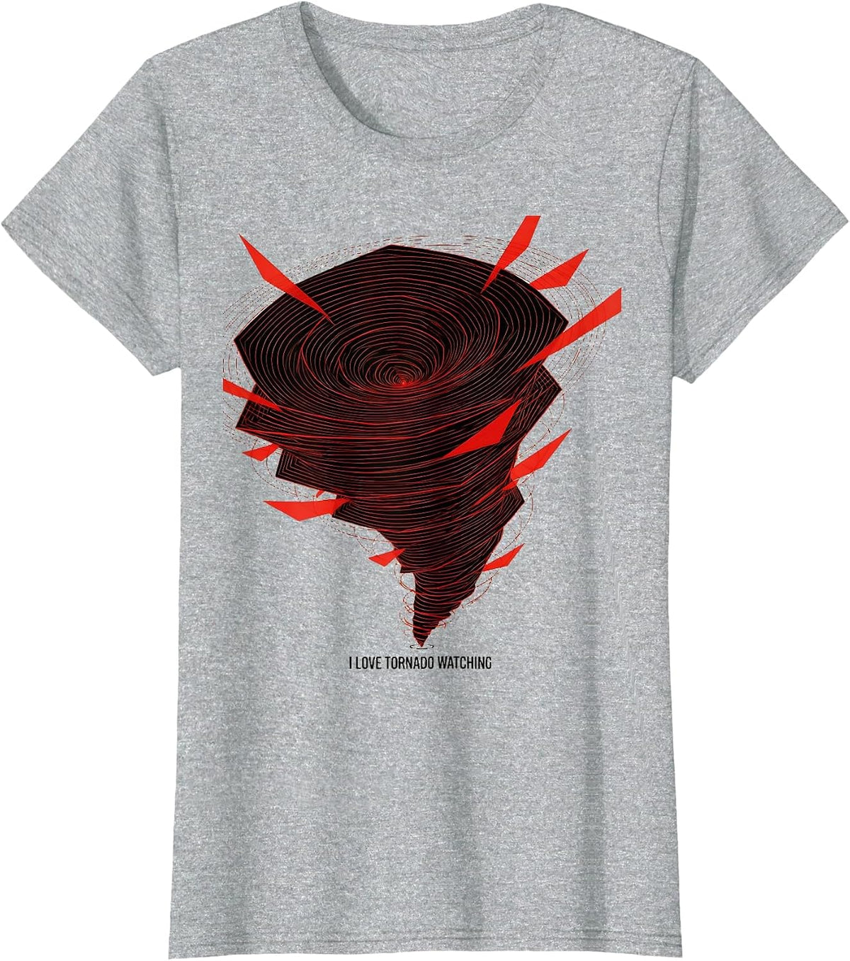 Women's I Love Tornado Watching Constructivist Weather Enthusiast T-Shirt - Heather Grey