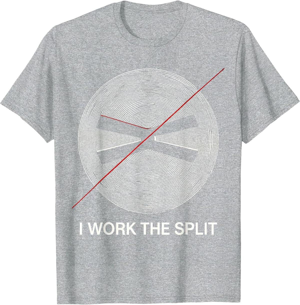 Men's I Work The Split Op Art Moire Ham Radio Operator Hobby Humor T-Shirt - Heather Grey