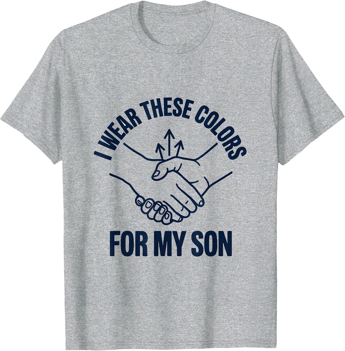Men's I Wear These Colors For My Son Down Syndrome Awareness T-Shirt - Heather Grey
