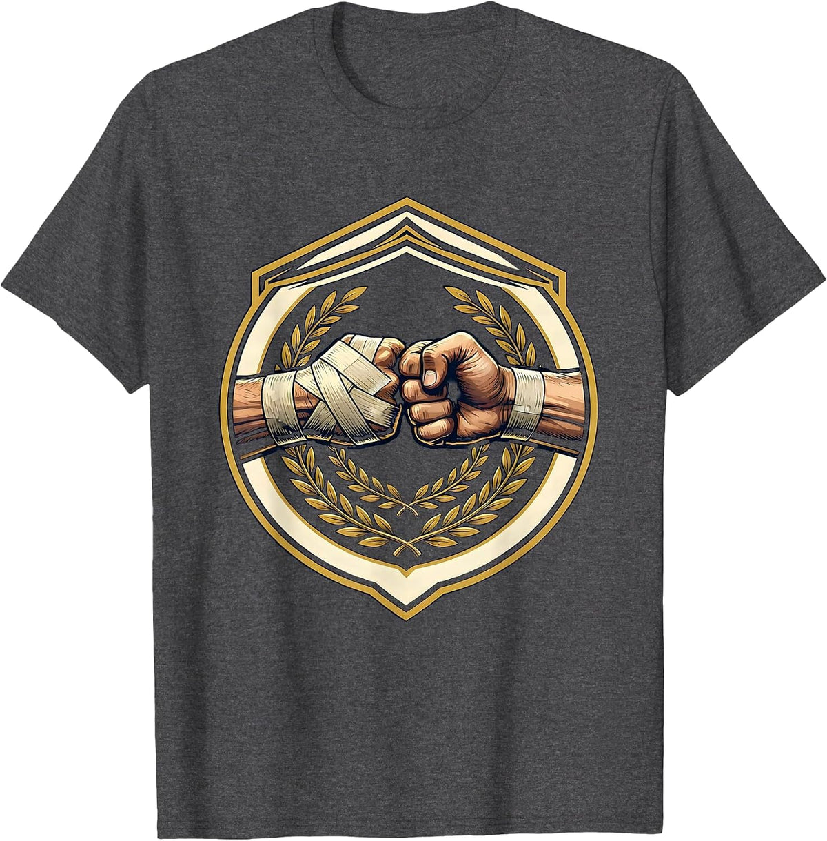 Rugby Taped Hands Graphic Illustration T-Shirt - Dark Heather Grey