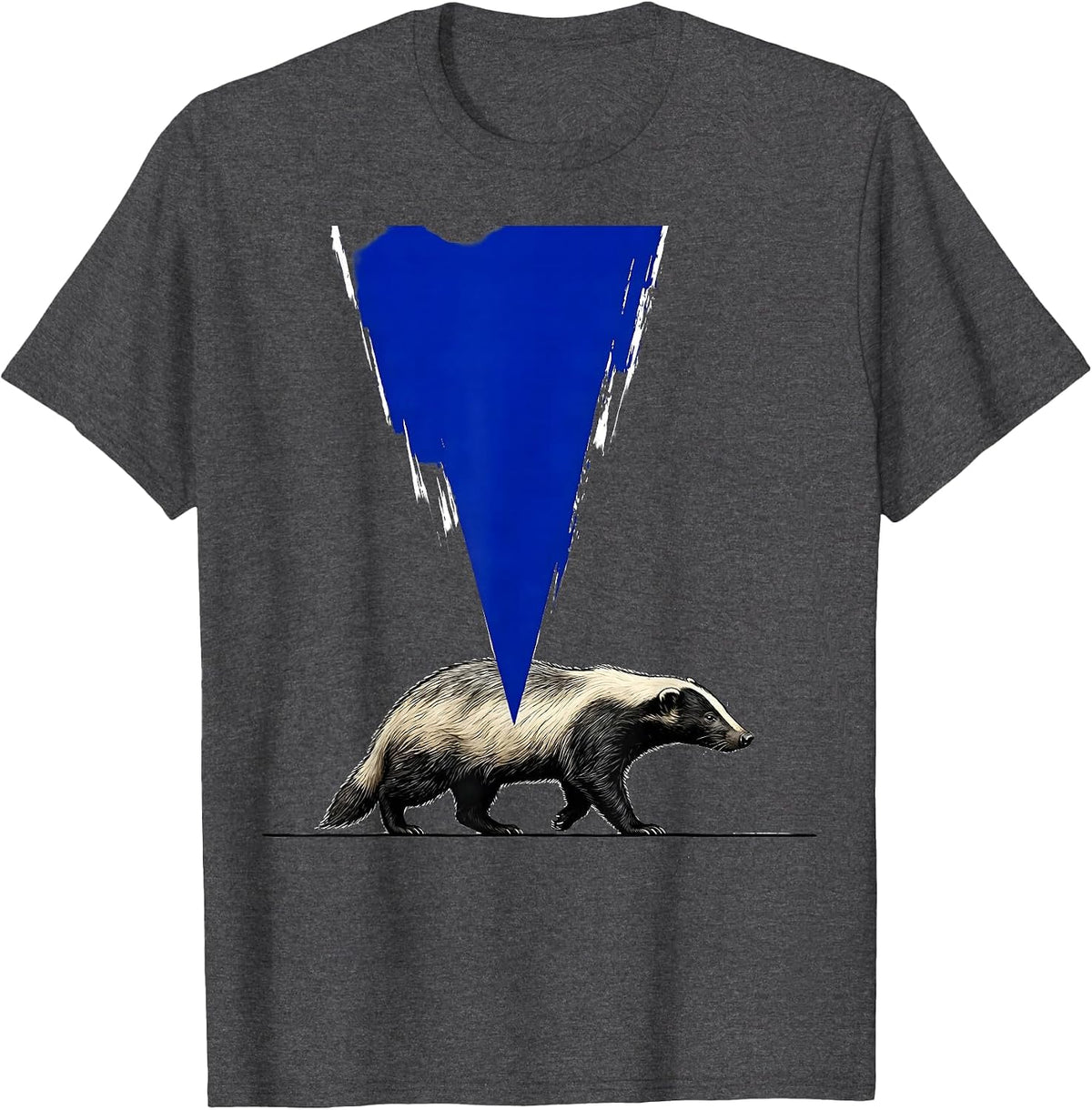 Men's Honey Badger Spirit Animal Funny Wildlife Humor T-Shirt - Dark Heather Grey