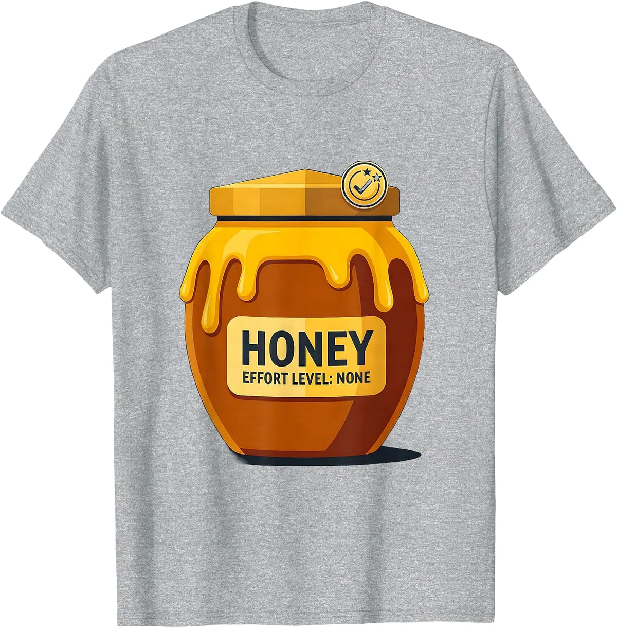 Men's Honey Effort Level None Funny Lazy DIY Halloween Costume T-Shirt - Heather Grey