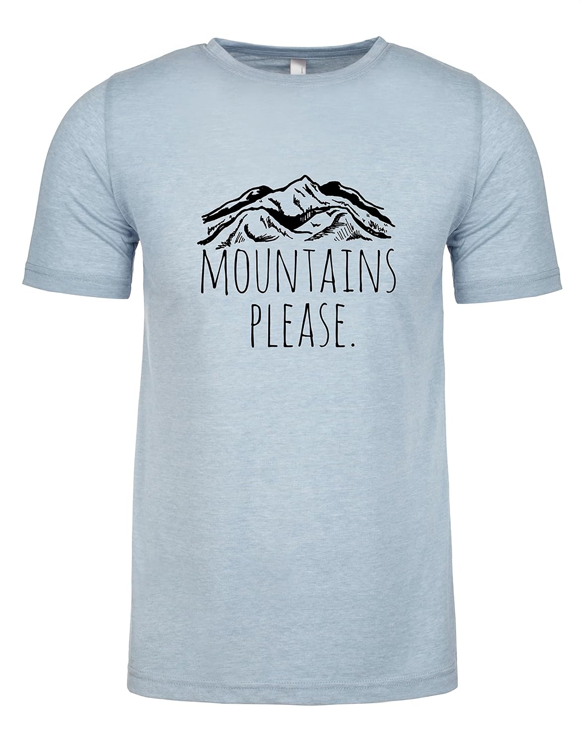 I'd Hike That, Graphic Men's Tee, Funny T Shirt, Shirts with Sayings, Stonewash Blue or Sage (S, Sage) - Large Mountains