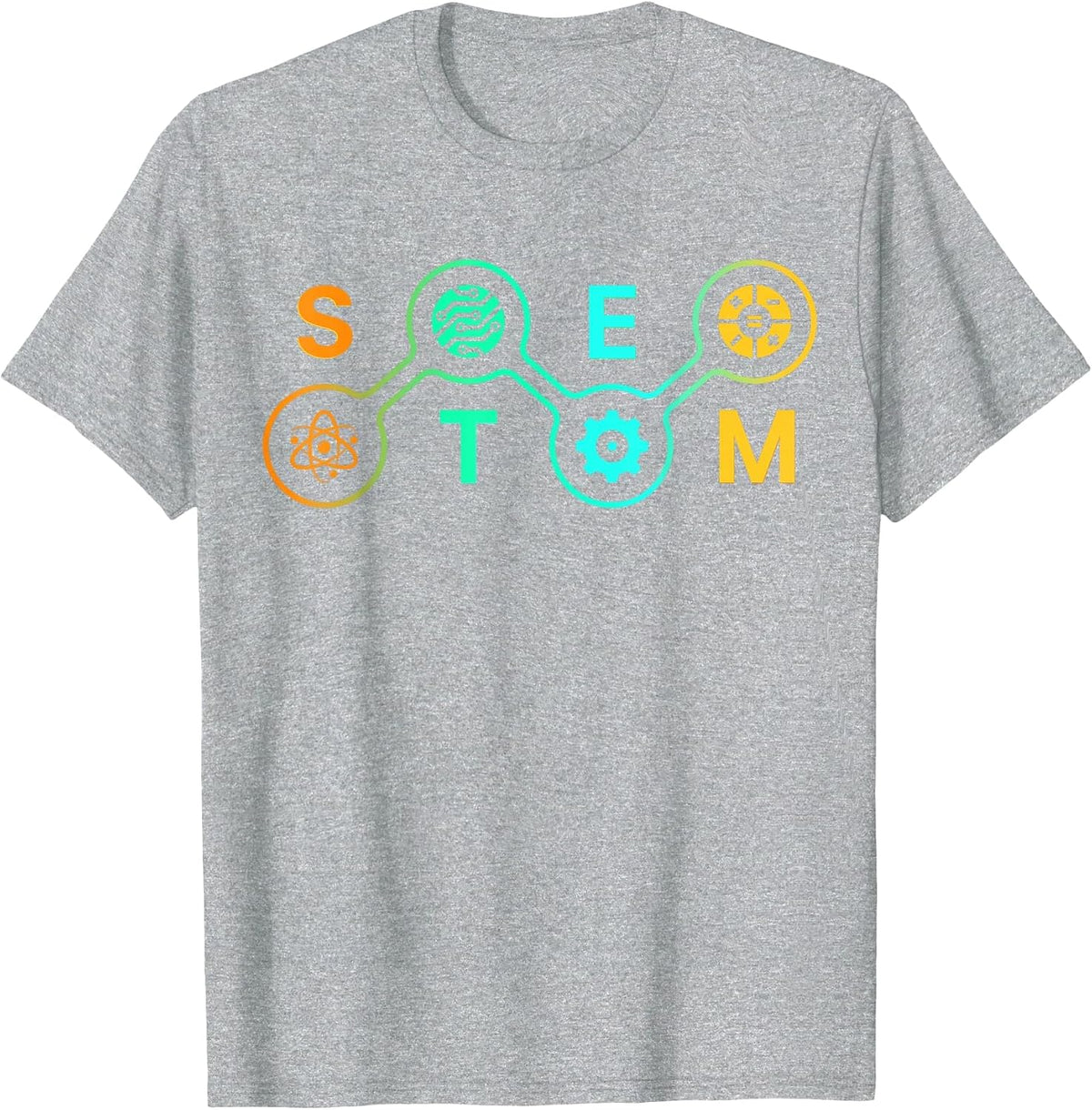 STEM Teacher Science Technology Engineering Math T-Shirt - Heather Grey
