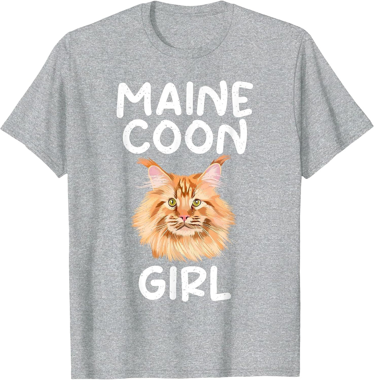 Maine Coon Girl T-Shirt - Heather Grey