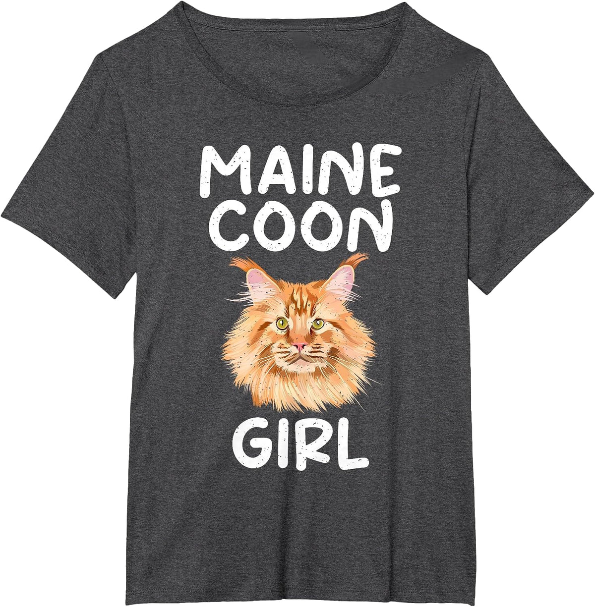 Maine Coon Girl T-Shirt - Dark Heather Grey