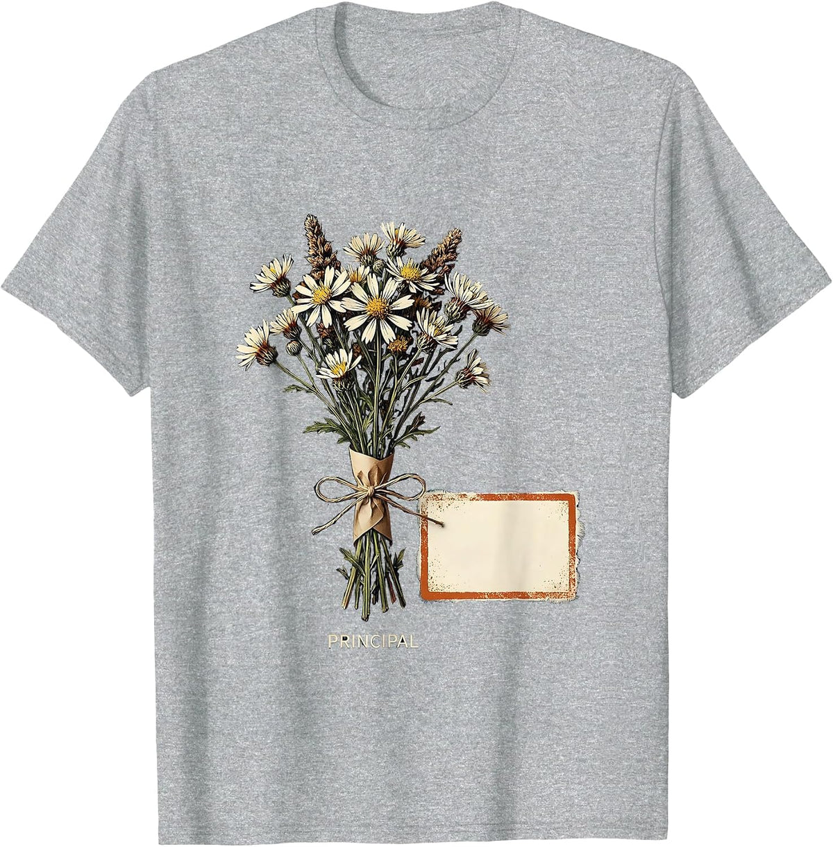 Men's Principal Rubber Stamp Teacher Gift School Start T-Shirt - Heather Grey