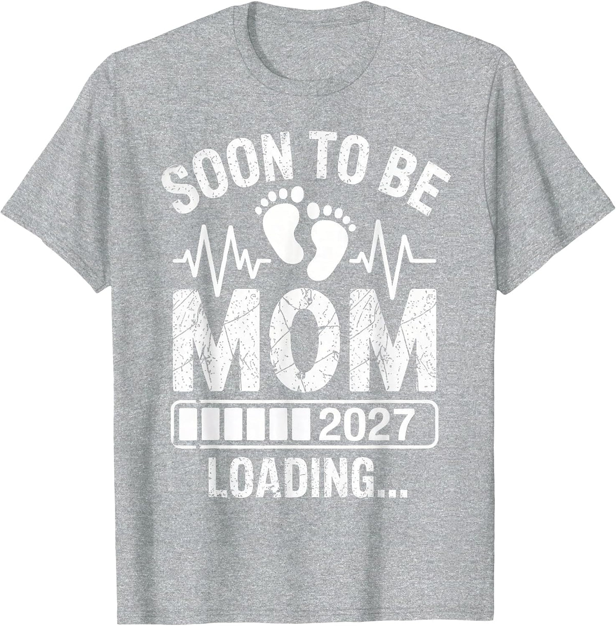 Soon to Be Mommy Est 2027 New Mom New Mama Womens T-Shirt - Heather Grey