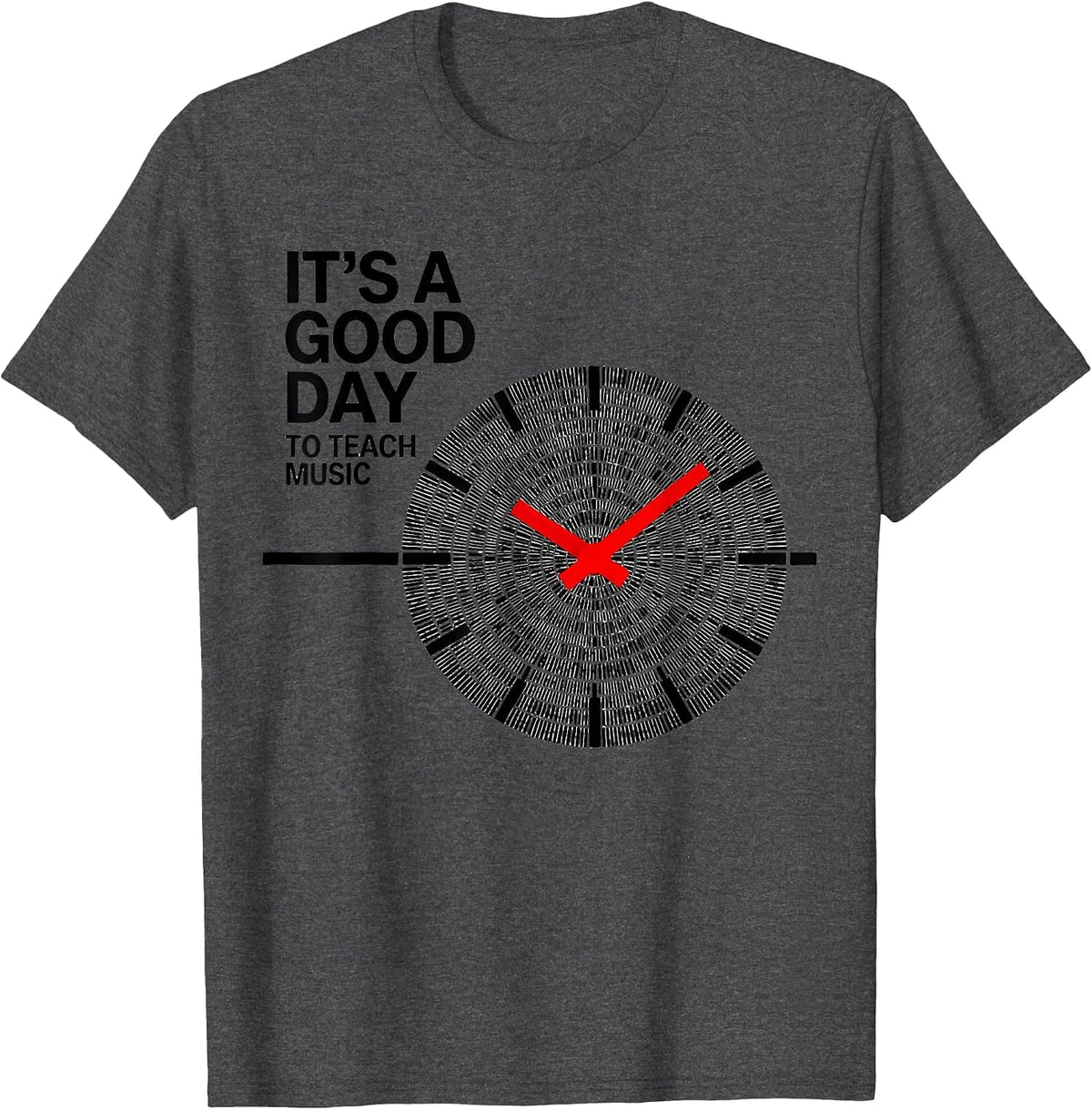 It's A Good Day To Teach Music Retro Teacher School Year T-Shirt - Dark Heather Grey