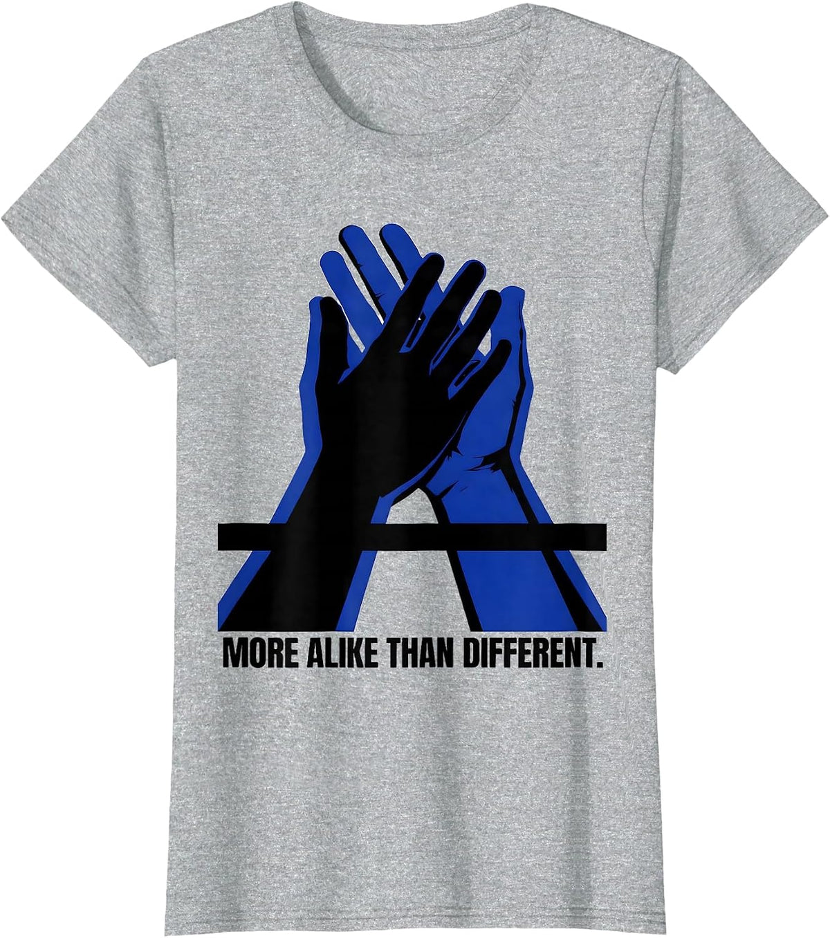 Women's More Alike Than Different Down Syndrome Awareness T-Shirt - Heather Grey