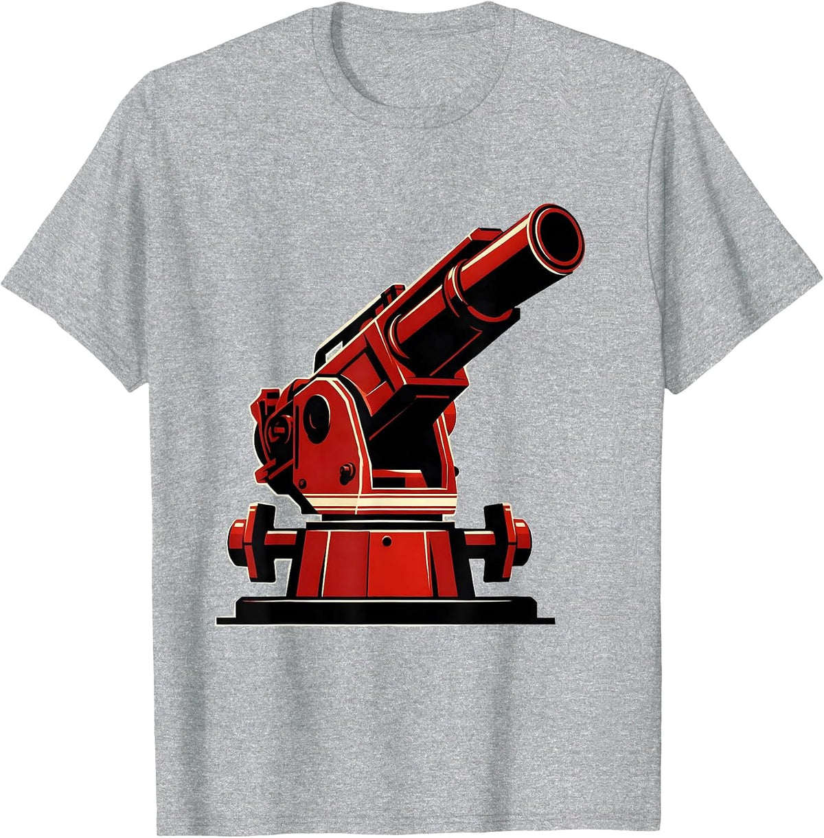 Men's Fire Apparatus Deck Gun Sports Firefighter Humor T-Shirt - Heather Grey