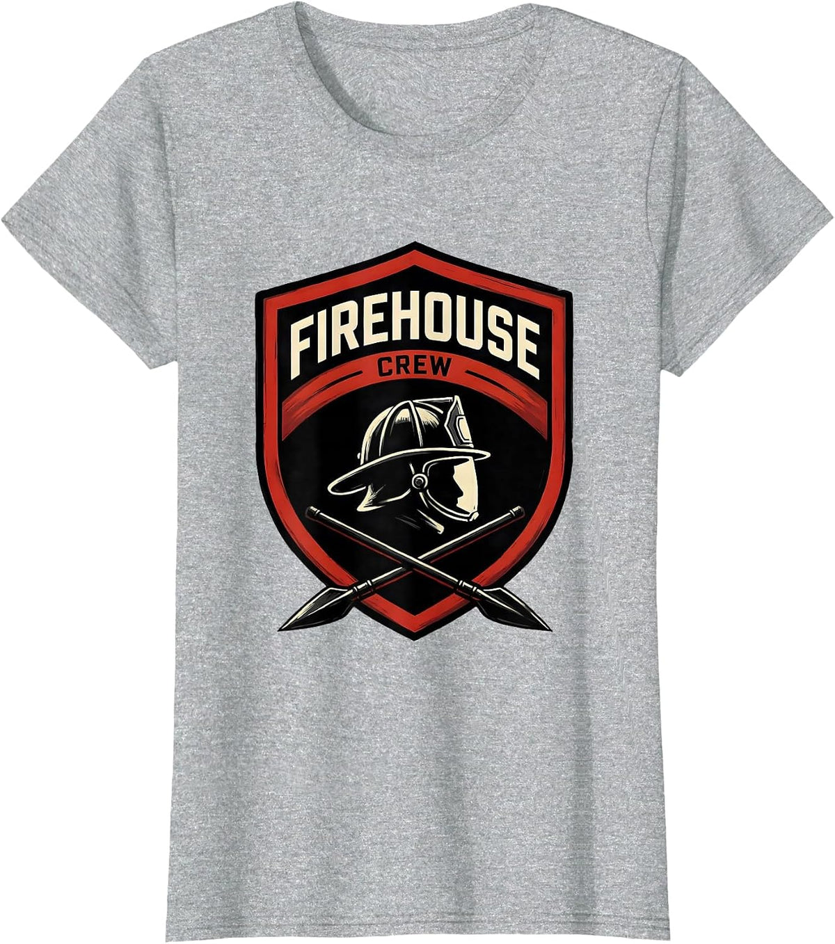 Firehouse Crew Sign Painter Firefighter Family Pride T-Shirt - Heather Grey