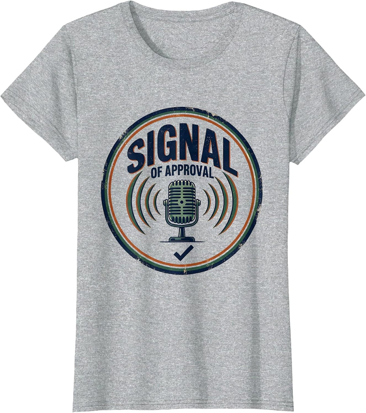 Women's Signal Of Approval Vintage Funny Ham Radio Operator Hobbyist T-Shirt - Heather Grey