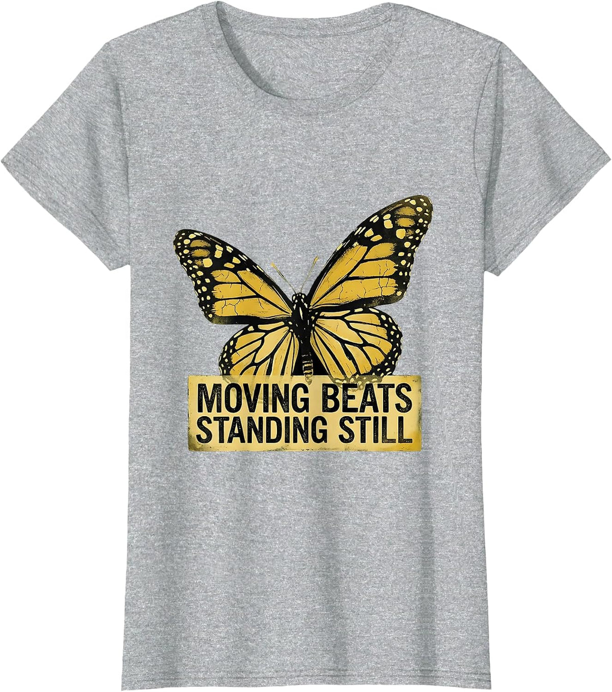 Moving Beats Standing Still Progress Over Perfection T-Shirt - Heather Grey