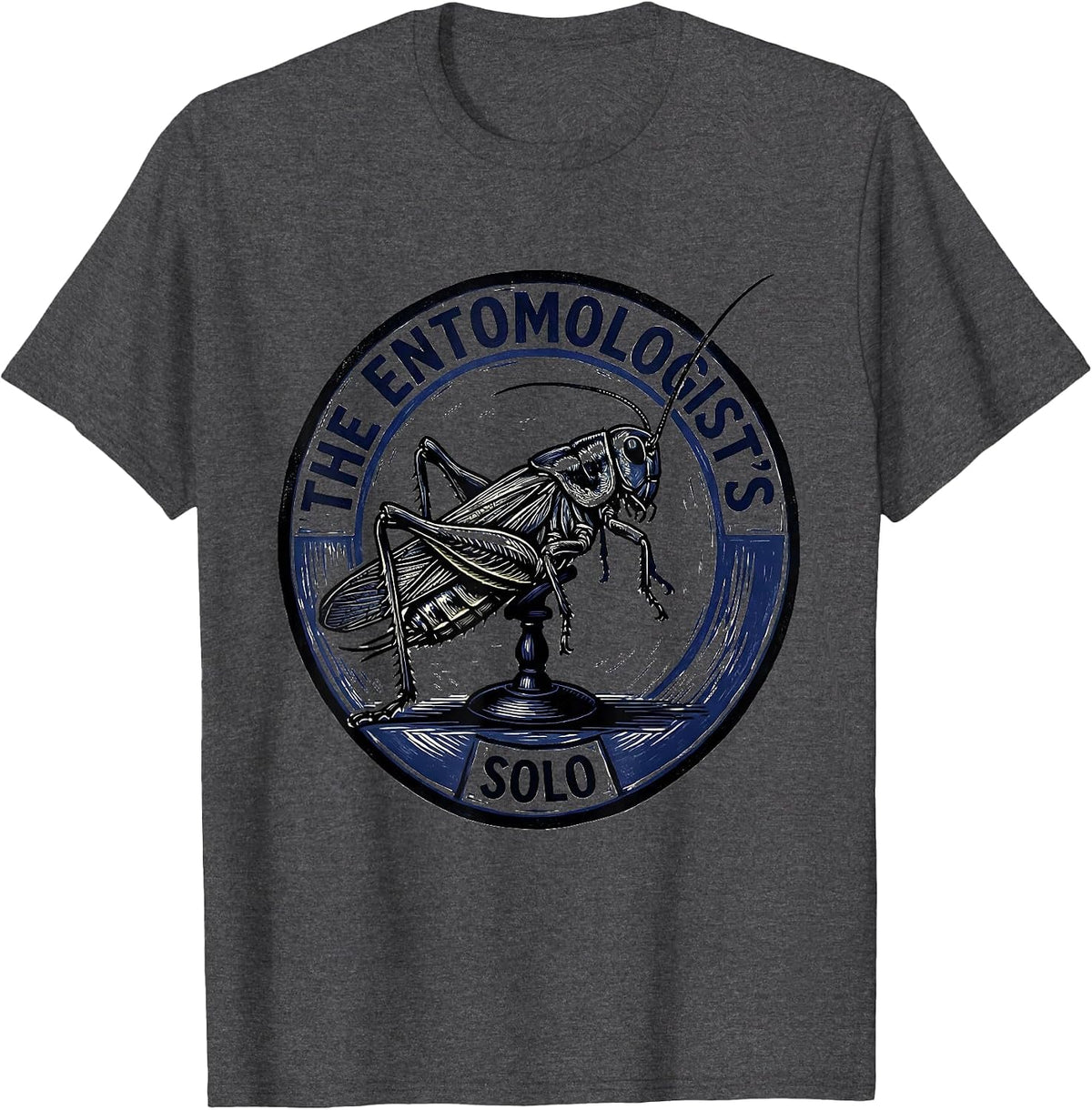 The Entomologist's Solo Vintage Insect Band Music Lover T-Shirt - Dark Heather Grey