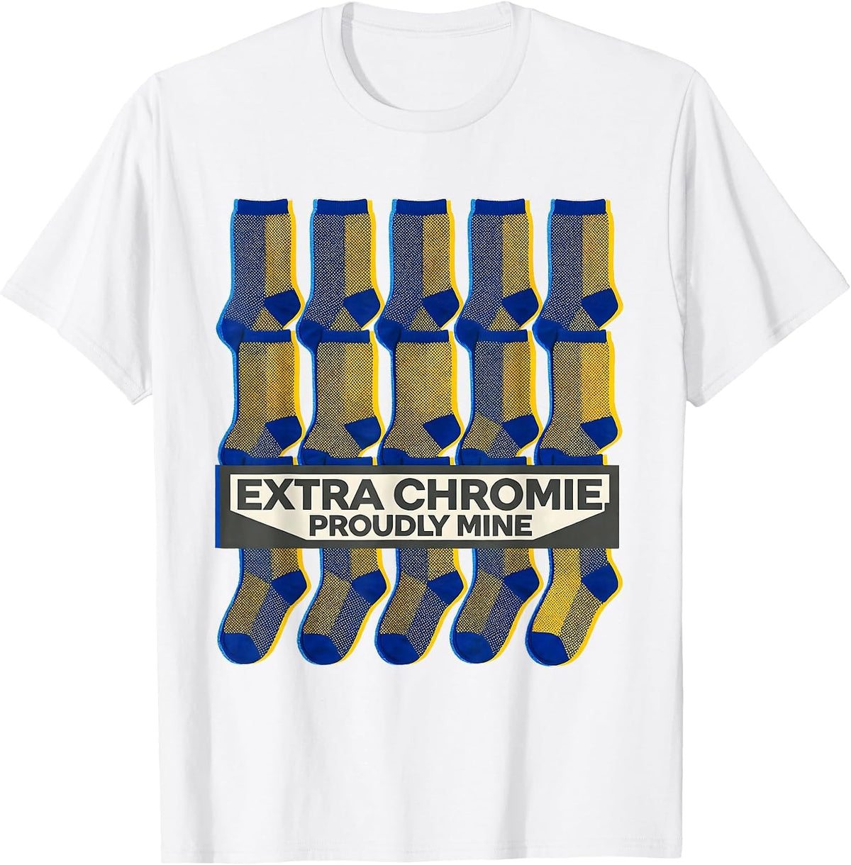 Men's Extra Chromie, Proudly Mine Funny Down Syndrome Awareness T-Shirt - White