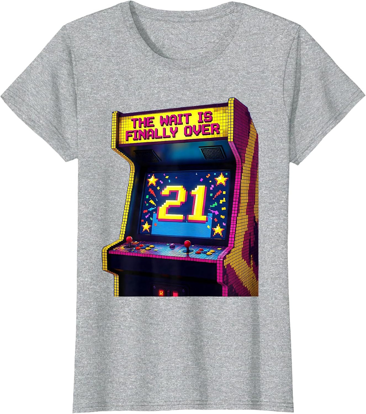 21st Birthday The Wait Is Finally Over Design T-Shirt - Heather Grey