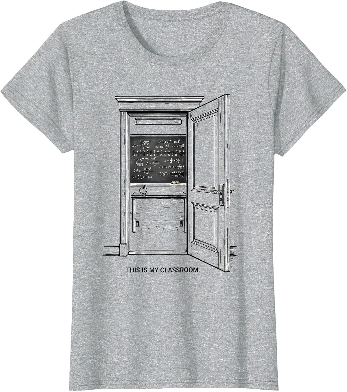 This Is My Classroom Fifth Grade Teacher Design T-Shirt - Heather Grey