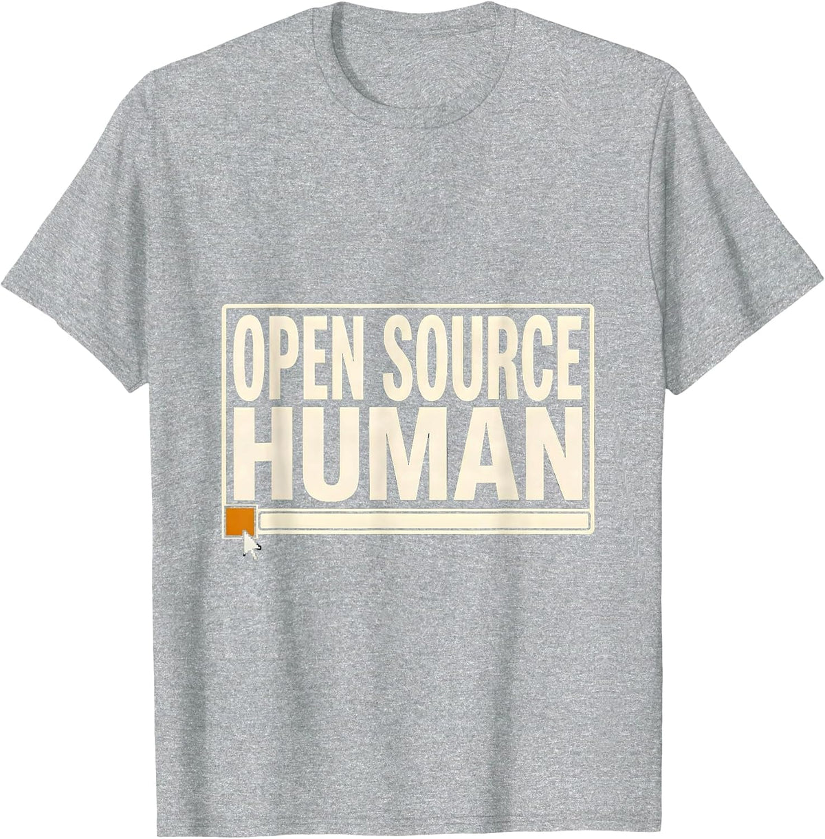Men's Open Source Human Nerd Linux User Programmer Geek Gift T-Shirt - Heather Grey