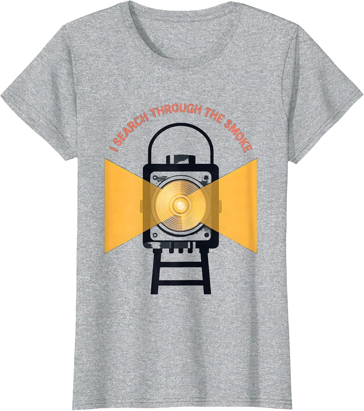I Search Through The Smoke Firefighter Pride Memorial T-Shirt - Heather Grey