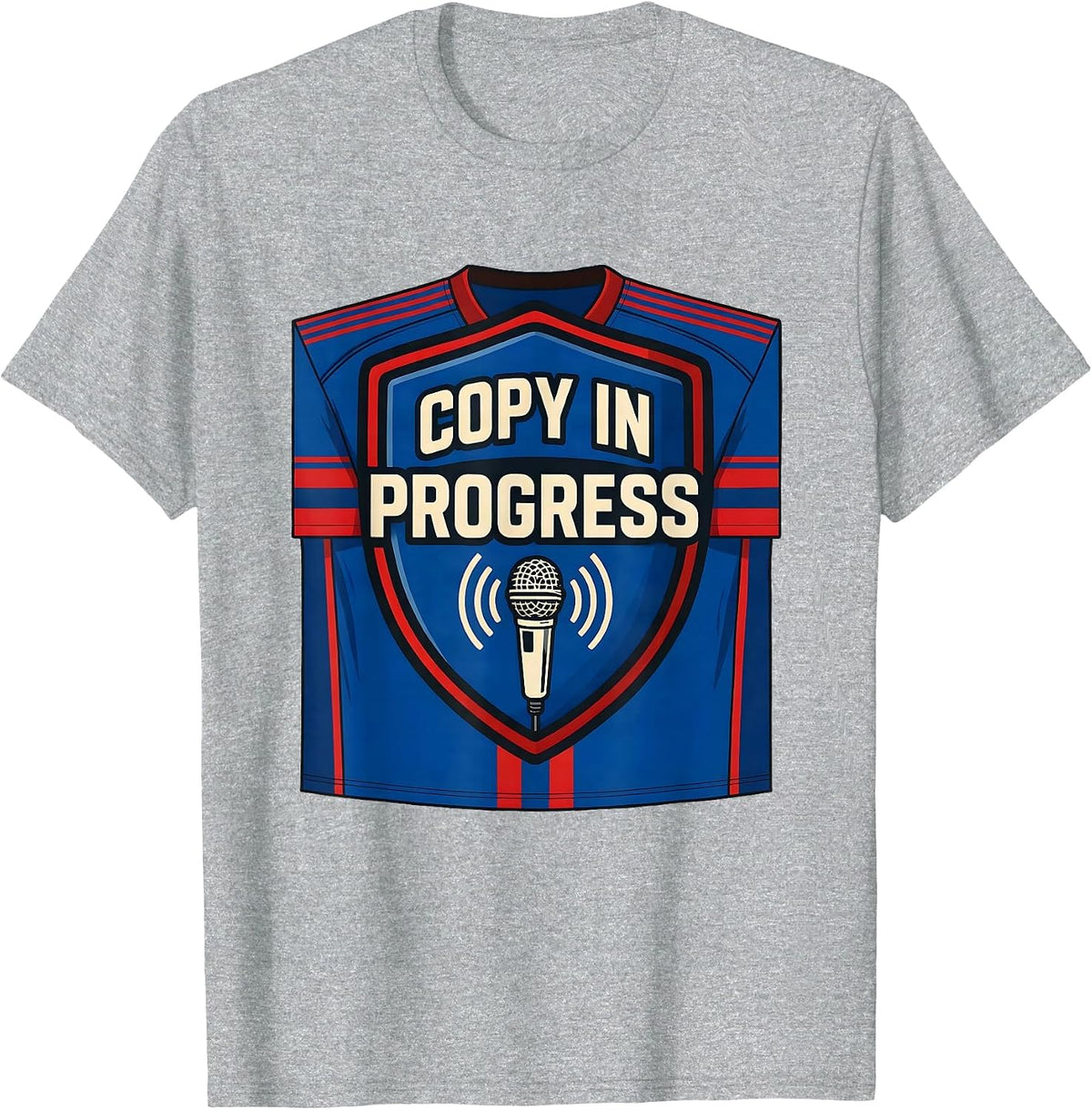 Men's Copy In Progress Funny Ham Radio Operator Hobbyist Humor T-Shirt - Heather Grey
