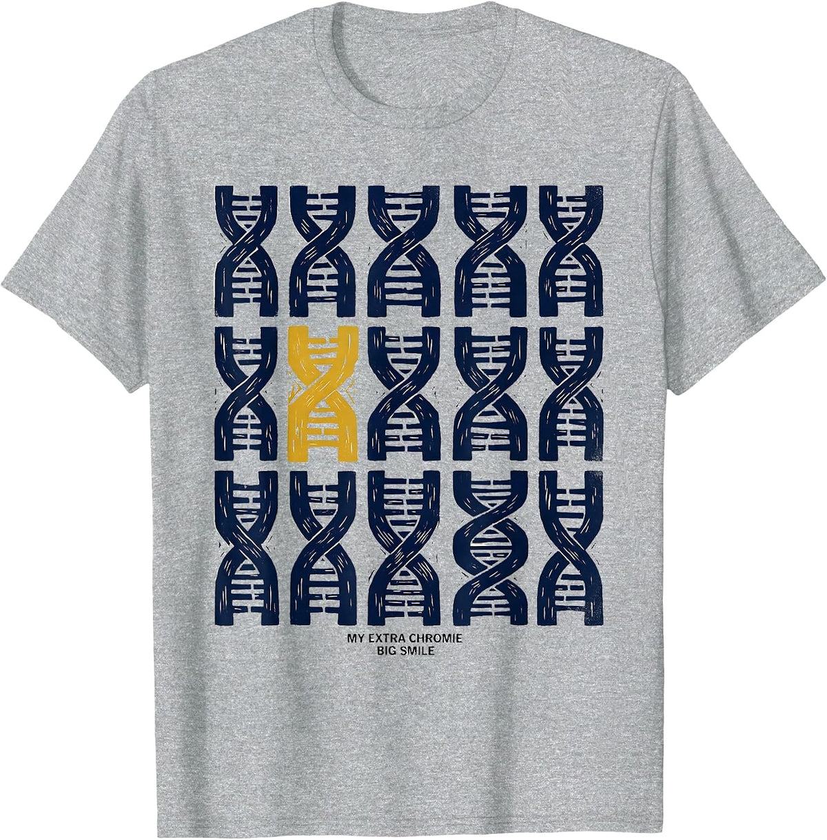 Men's My Extra Chromie, Big Smile Funny Down Syndrome Awareness T-Shirt - Heather Grey