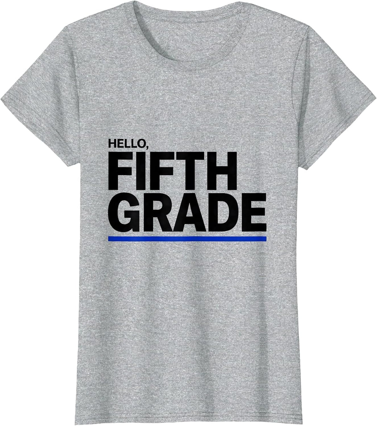 Hello, Fifth Grade Retro Teacher Student Back To School T-Shirt - Heather Grey