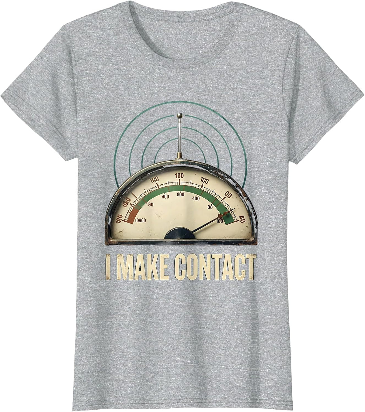 I Make Contact Vintage Ham Radio Operator Hobby Pride T-Shirt - Heather Grey