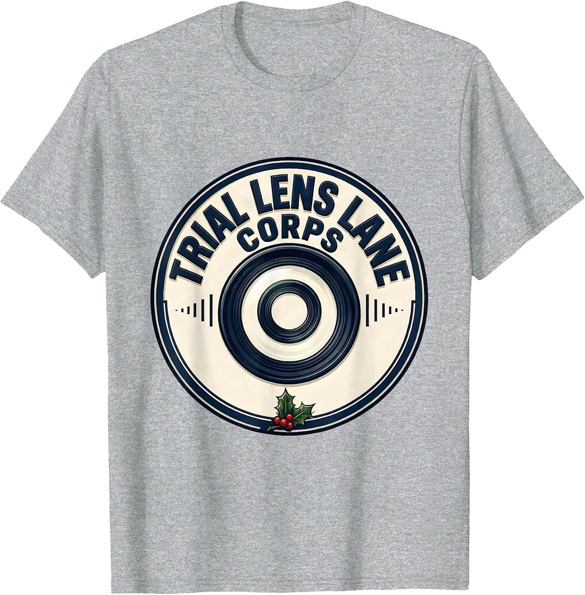 Men's Trial Lens Lane Corps Funny Optometrist Eye Doctor Christmas T-Shirt - Heather Grey