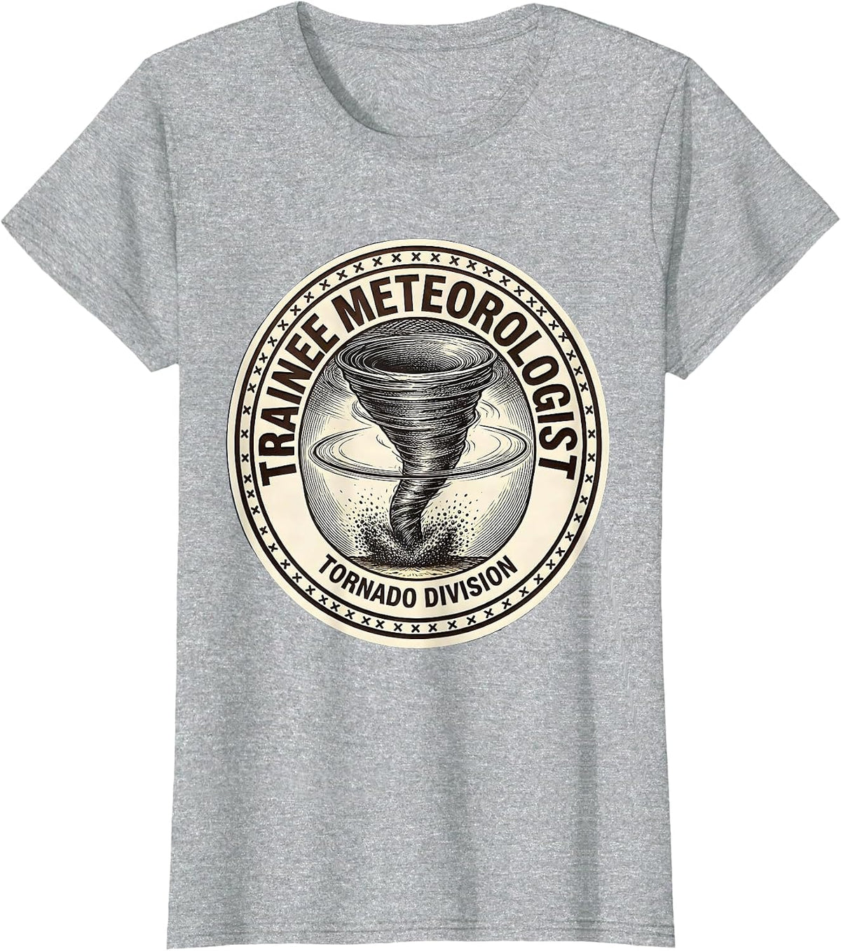 Women's Trainee Meteorologist, Tornado Division Storm Chaser T-Shirt - Heather Grey