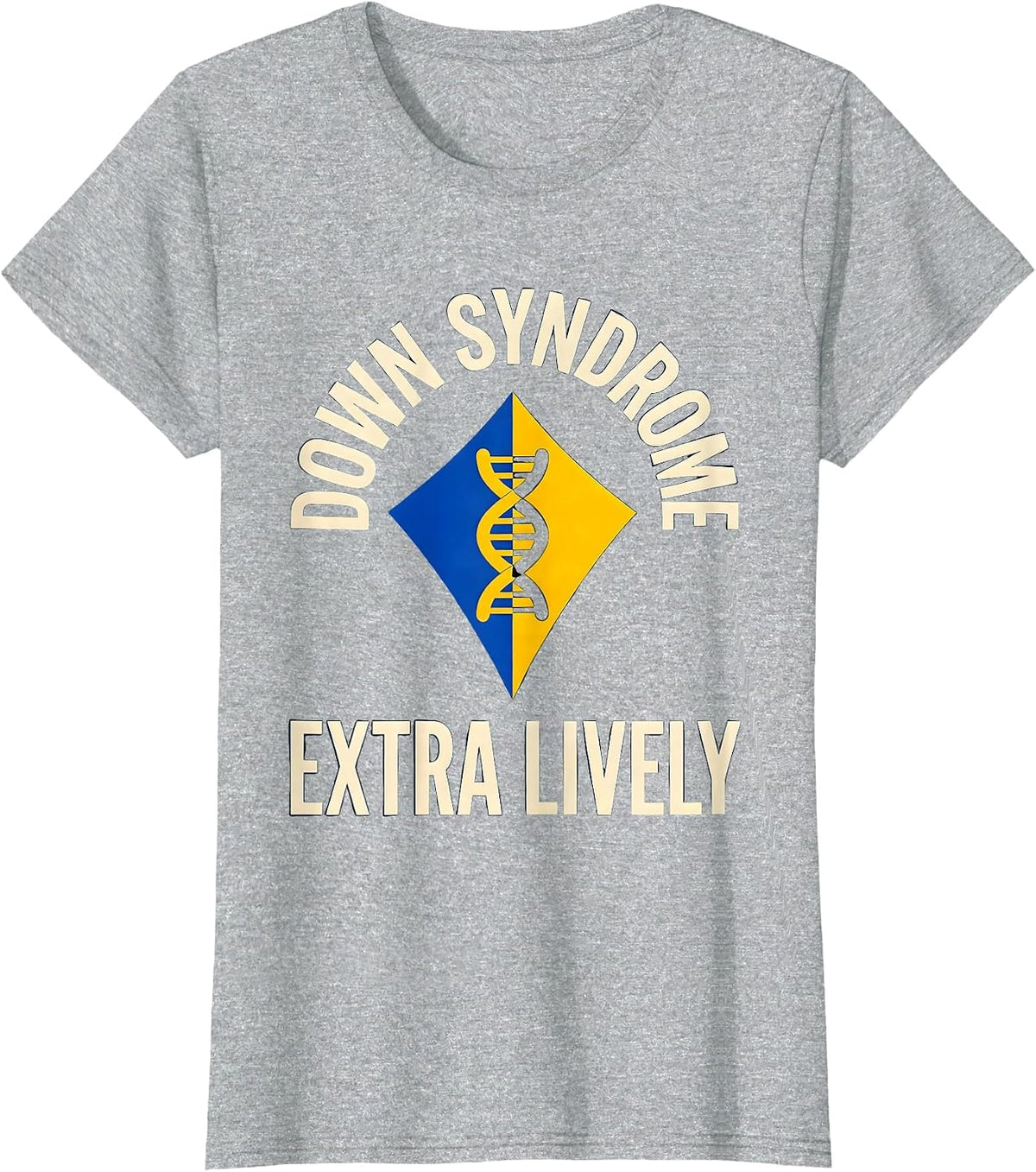 Down Syndrome Extra Lively Supportive Family Awareness Gift T-Shirt - Heather Grey