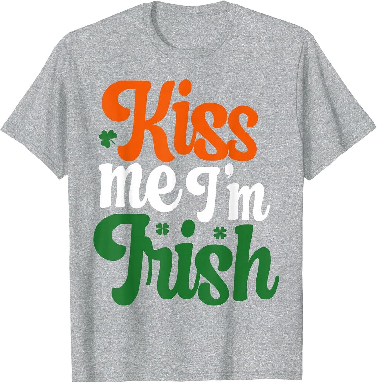 Kiss Me Im Irish | St Patricks Day T-Shirt - Heather Grey