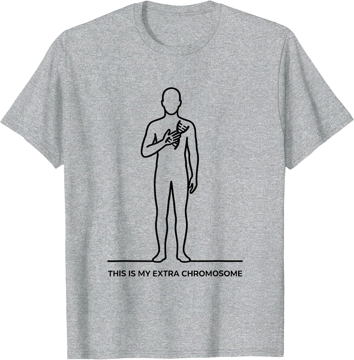 Men's This Is My Extra Chromosome Inspirational Down Syndrome T-Shirt - Heather Grey