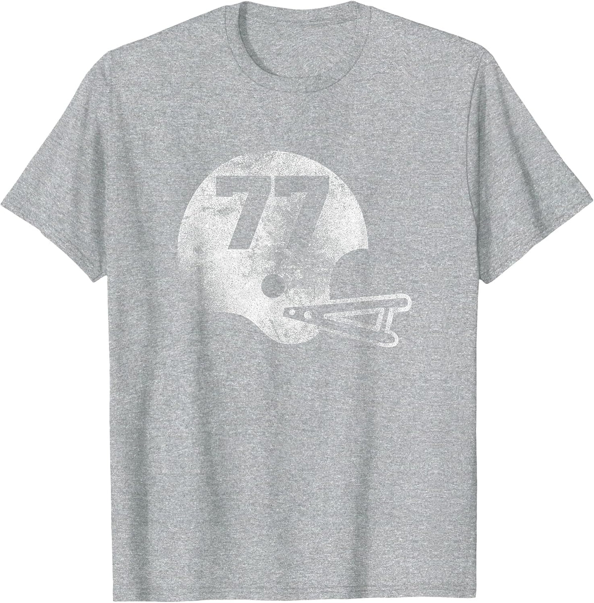 Vintage Football Jersey No. 77 T-Shirt Player No T-Shirt - Heather Grey