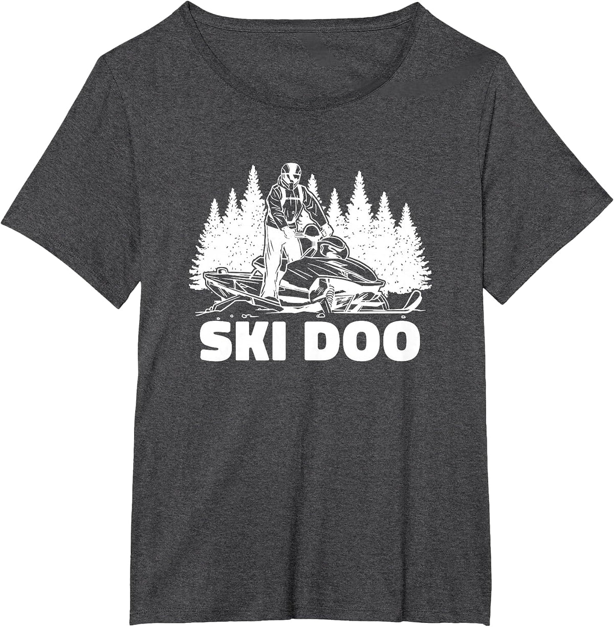 Snowmobiling Snow Machine Snowmobile - Ski Doo T-Shirt - Dark Heather Grey