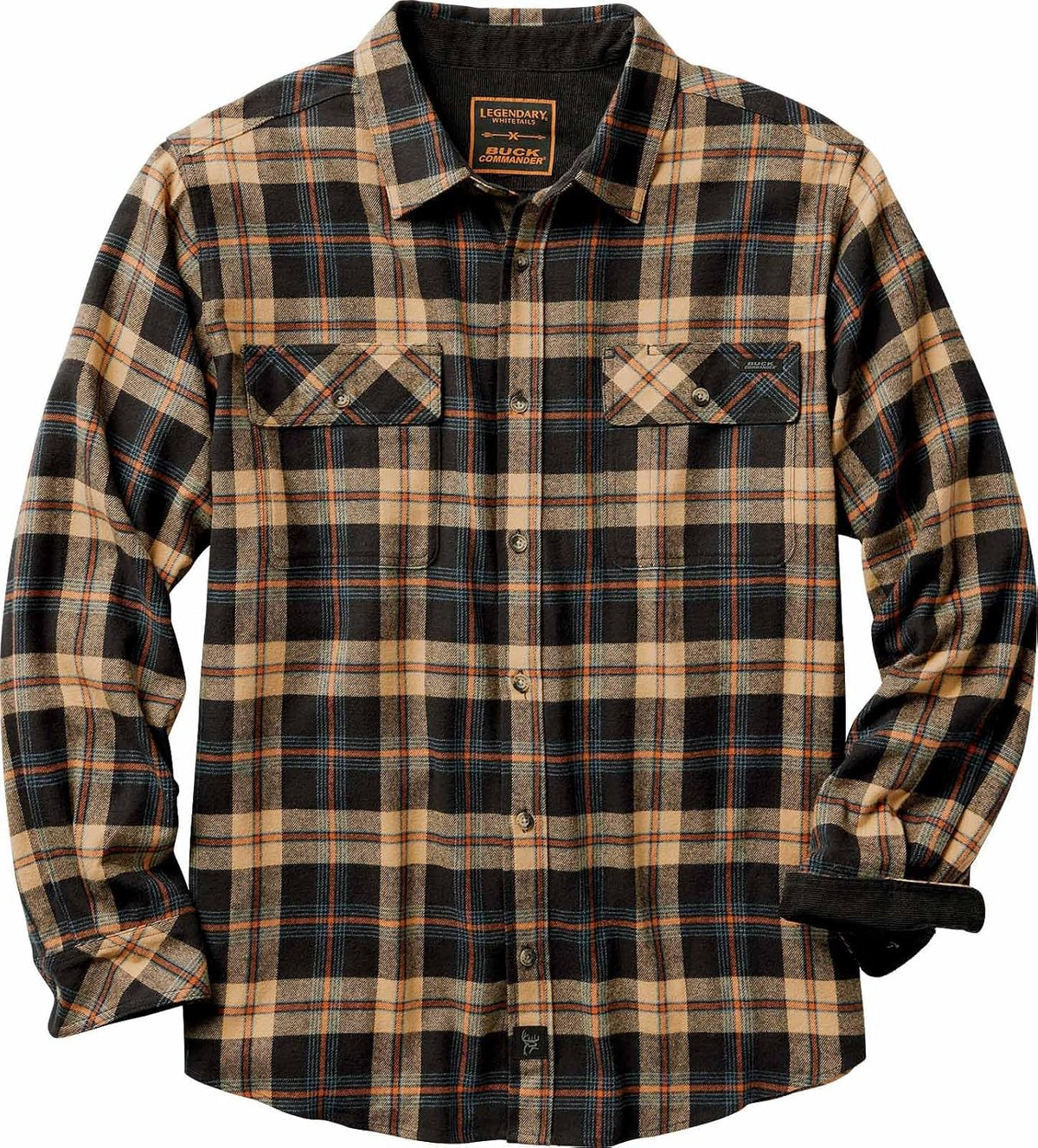 Legendary Whitetails Mens Long Sleeve Plaid Flannel 100% Cotton Shirt - Standard Good Ol' Boys Plaid