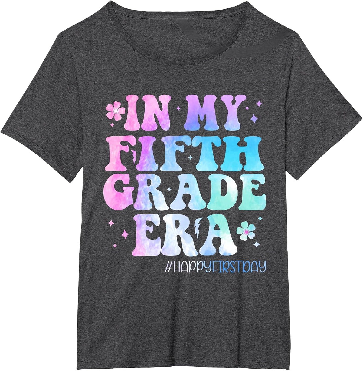 in My Fifth Grade Era Back to School 5th Grade Teachers Kids T-Shirt - Dark Heather Grey