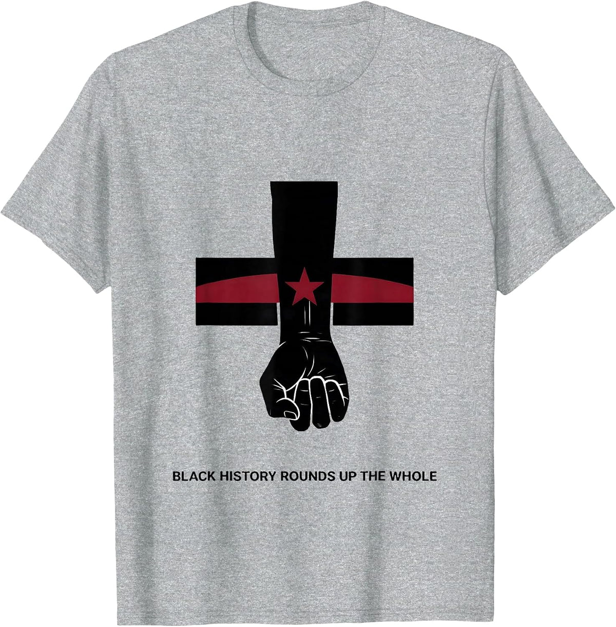 Men's Black History Rounds Up The Whole Equality Greater T-Shirt - Heather Grey