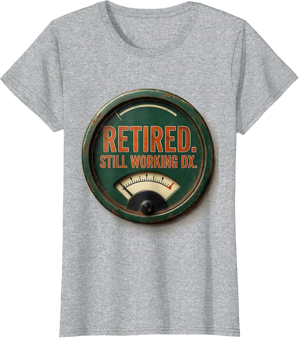 Retired Still Working DX Vintage Ham Radio Operator Hobby T-Shirt - Heather Grey